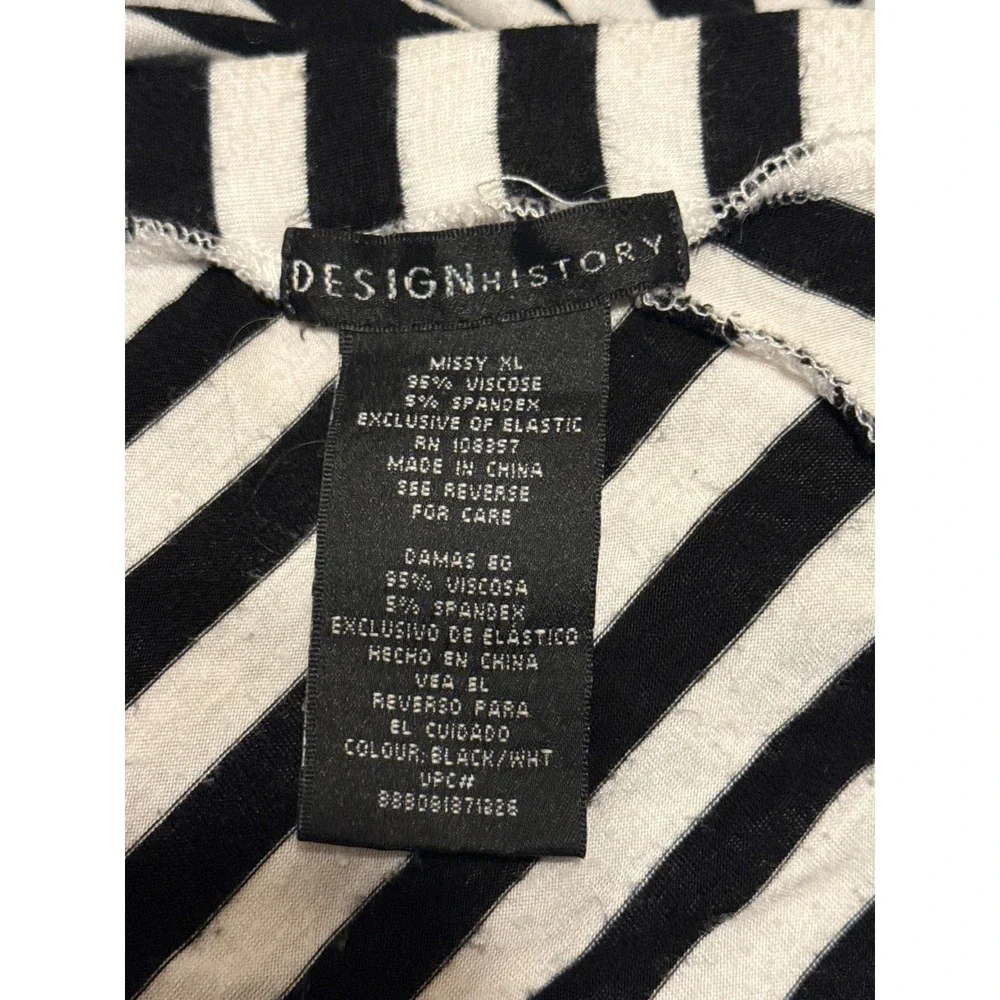 DESIGN HISTORY Black White Moonbeam‎ Maxi Skirt Women's Missy XL Flowy A-Line